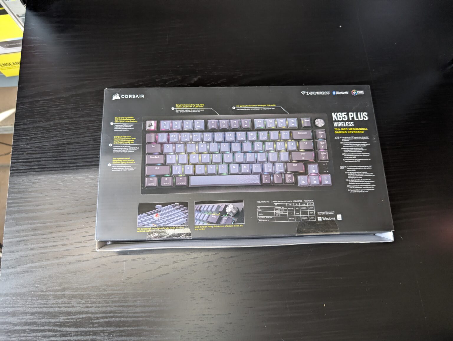 corsair k65 plus wireless, mlx red, qwerty us